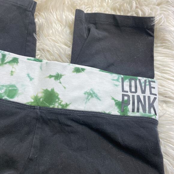 VICTORIA’S SECRET PINK Michigan State University Tie Dye Cropped Leggings Large - Picture 3 of 6
